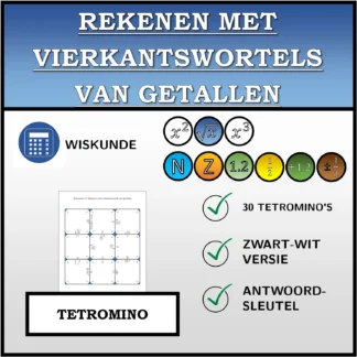 Tetromino: Rekenen met vierkantswortels van getallen