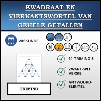 Trimino: Kwadraat en vierkantswortel van gehele getallen